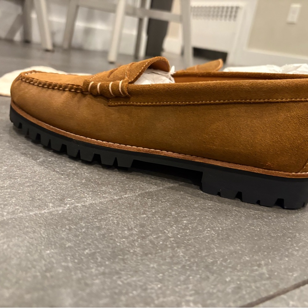 J. Crew Men's Tan Suede Loafers NWOB - Picture 6 of 6
